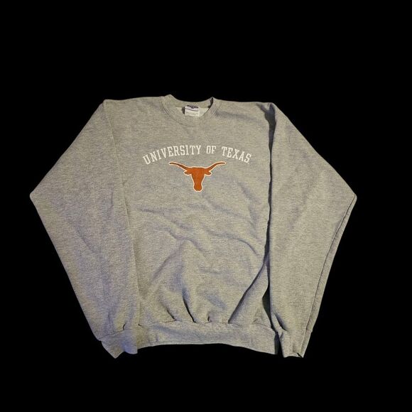 Hanes Gray University of Texas Crewneck Sweatshirt - Picture 1 of 5